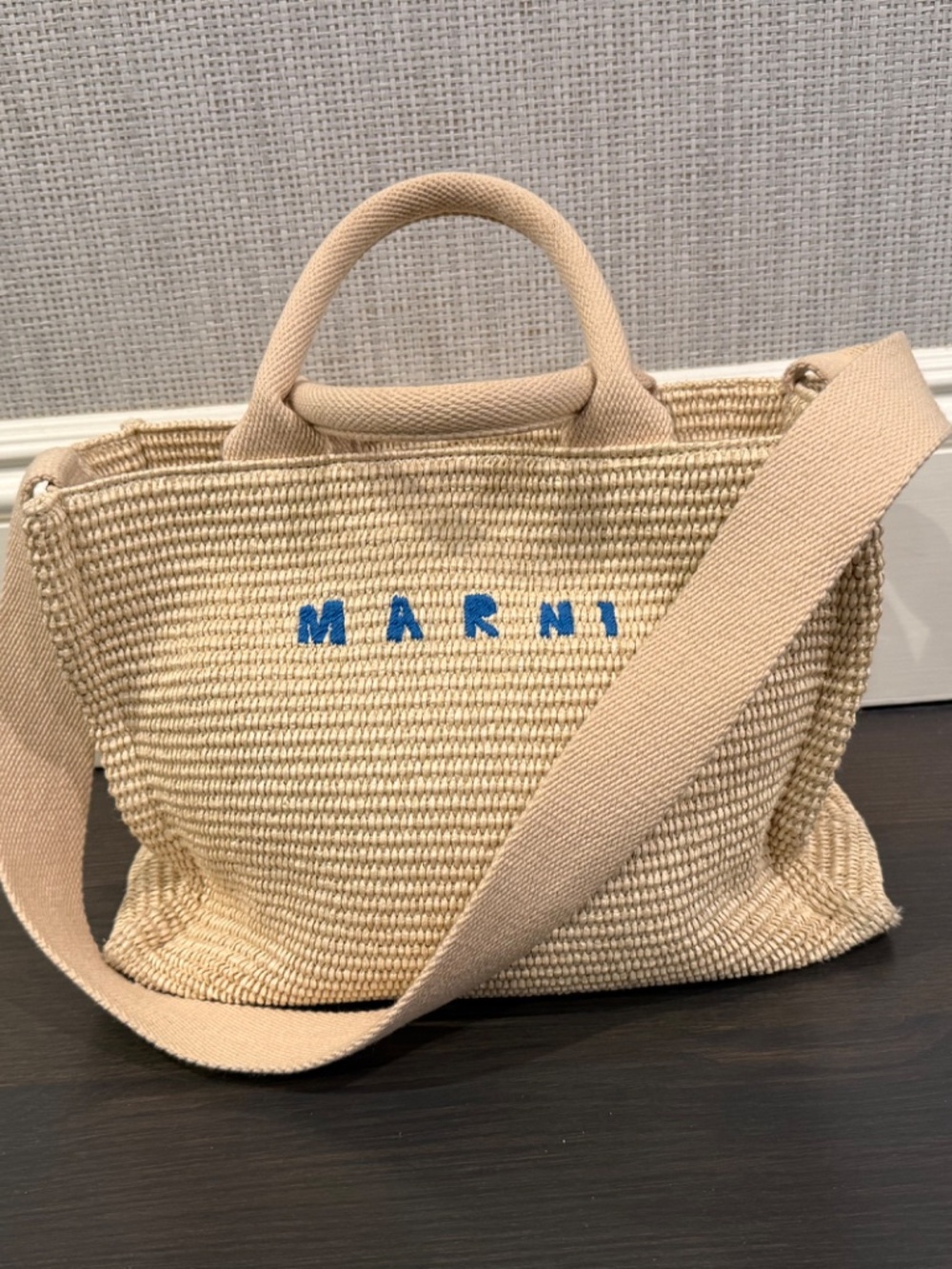 Authentic Marni raffia effect tote bag